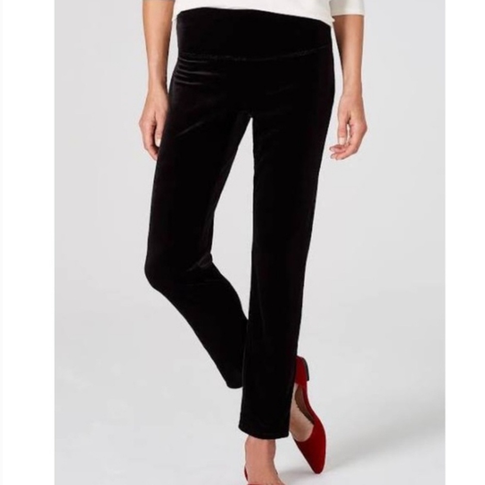 J. Jill Wearever Smooth-Fit Slim Ankle Velvet Pant